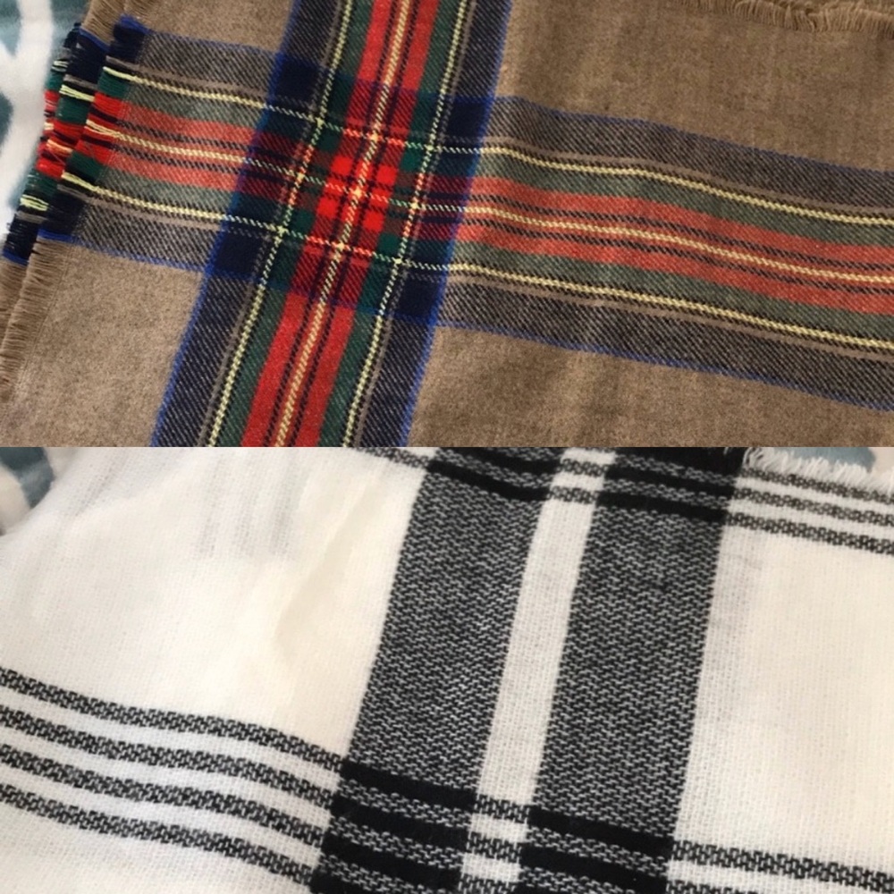 Two oversized scarfs